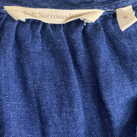 Soft Surroundings Women's Medium Julietta Chambray Linen Blend Cottage Prairie - Picture 3 of 8